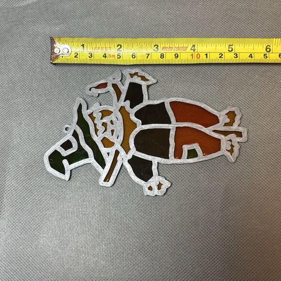 Lot 4 Suncatchers Vintage Halloween/Christmas Metal Stained Glass Retro - Picture 7 of 10